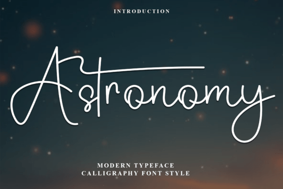 Astronomy: A Festive Script Font for Modern Web Design
