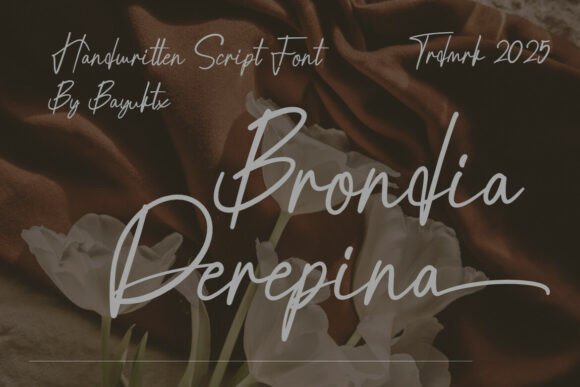 Brondia Derepina: A Handwritten Script Font for Editorial Design