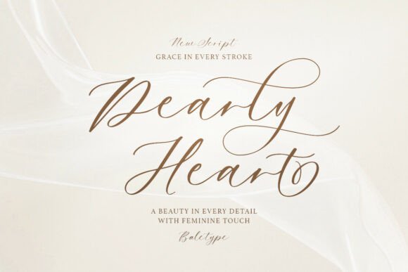 Dearly Heart: A Handwritten Calligraphy Script for Elegant Branding