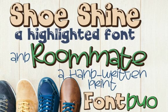 Shoe Shine and Roommate Duo: A Playful Font Pairing for Modern Brand Identity