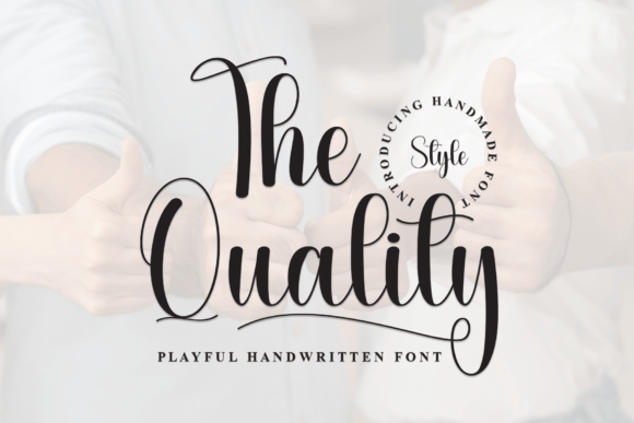The Quality: A Modern Script Typeface for Editorial Design