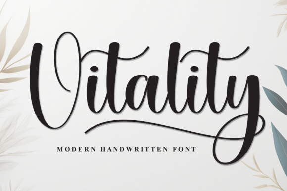 Vitality Typeface Review: A Stylish Script for Modern Brand Identity